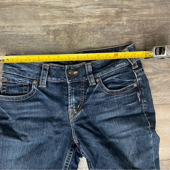 Silver Jeans Suki Capri Dark Blue Women's Jeans Size 27 - Picture 4 of 8